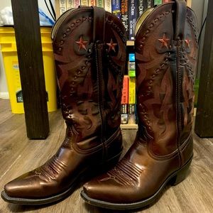 Durango Copper Star Western Cowboy Boots 7.5